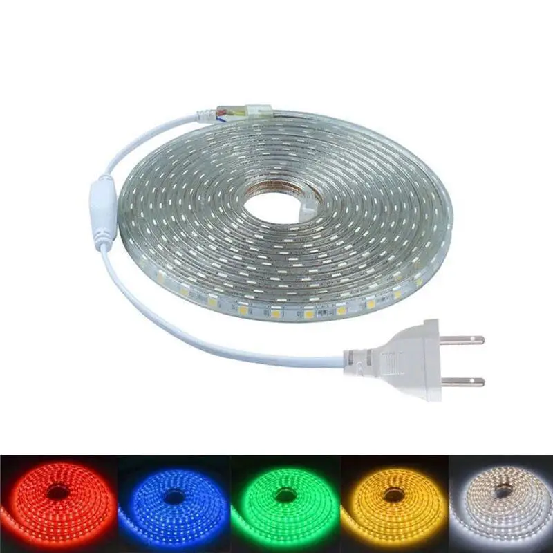 Высоковольтная светодиодная гирлянда AKDSteel 220 В 5050 SMD водонепроницаемая лампа IP67