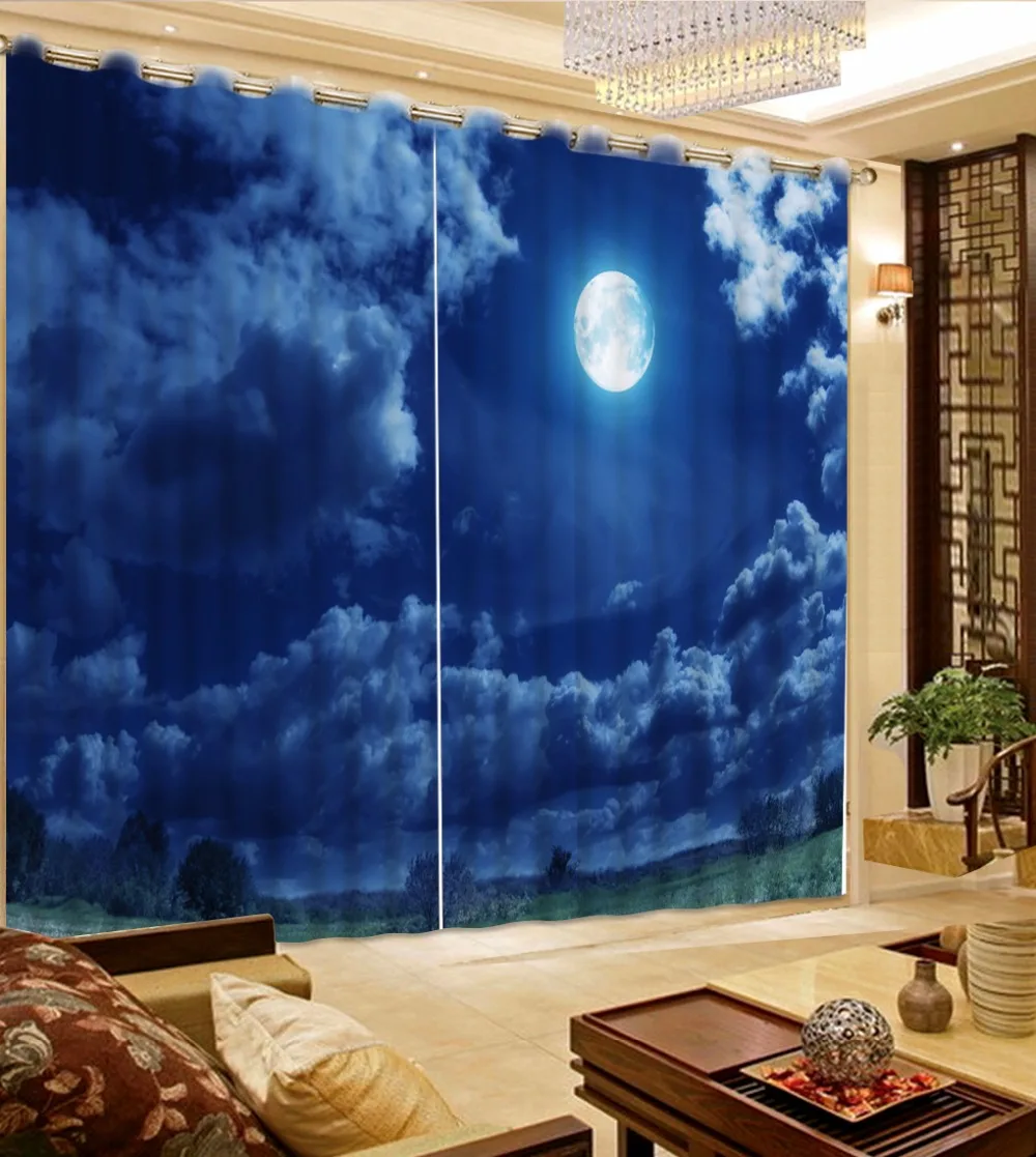 2017 New Style 3D Living Room Curtains moon blue sky Curtains For Girls room boys room Window Bedroom Decoration
2017 New Style 3D Living Room Curtains moon blue sky Curtains For Girls room boys room Window Bedroom Decoration