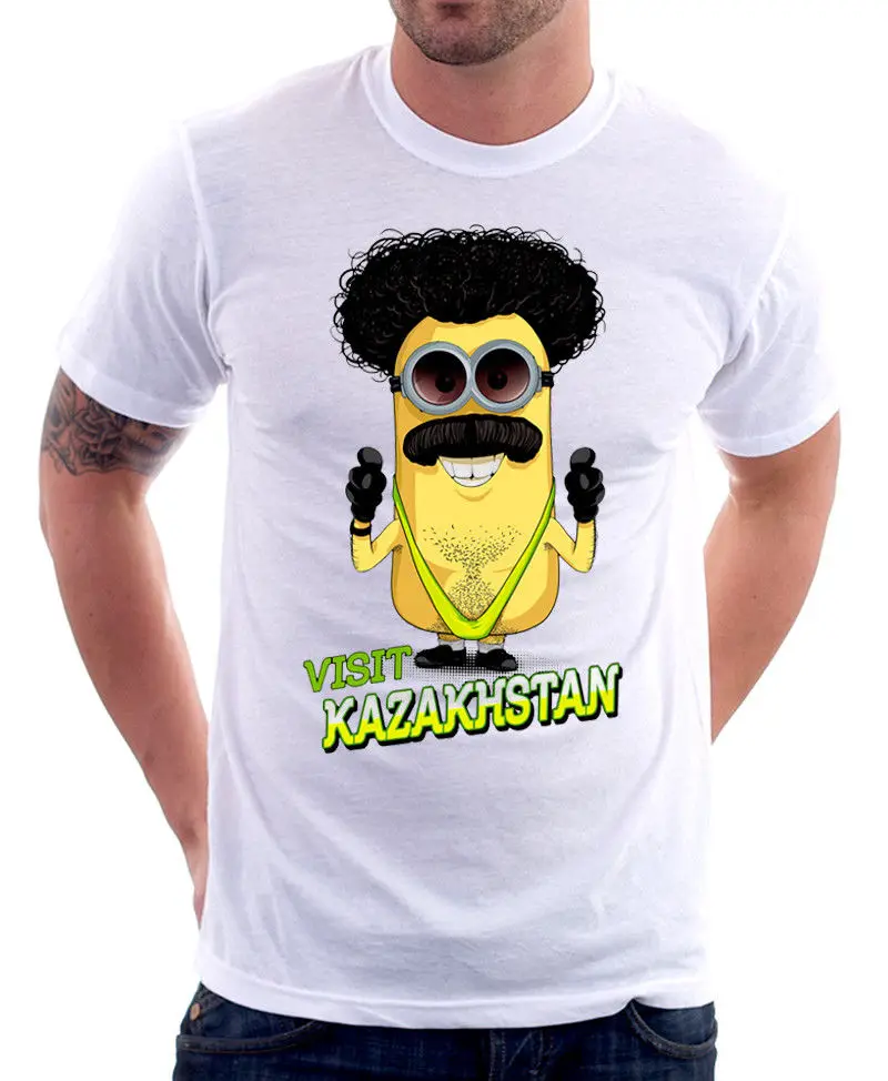 Borat Mankini Kazakhstan Гадкий я забавная белая футболка FN9800 дешевые оптовые футболки