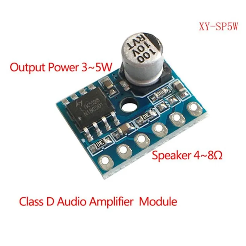 Плата цифрового усилителя XY-SP5W 5128, класс D, 5 Вт, модуль аудио моно-усилитель
Плата цифрового усилителя XY-SP5W 5128, класс D, 5 Вт, модуль аудио моно-усилитель