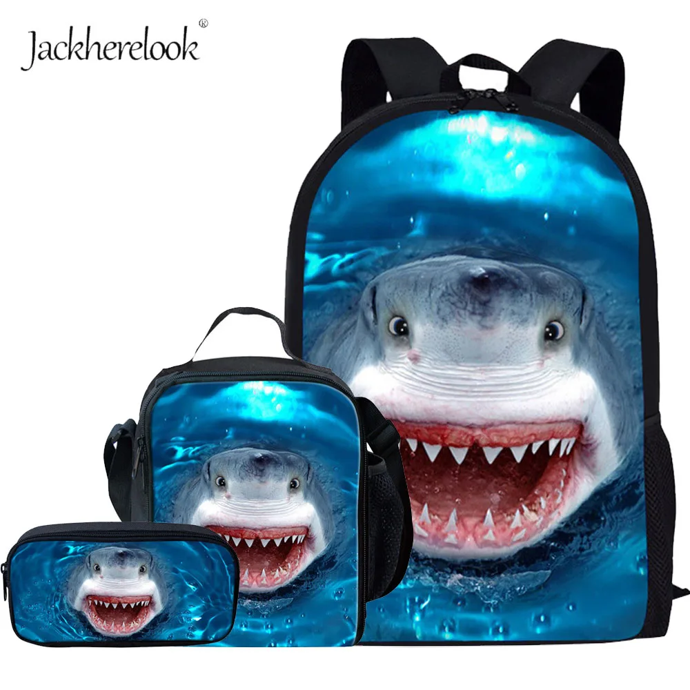 Jackherelook Primary School Bags Set 3PCS Cool Shark Backpack For Student Schoolbag Boys Girls Ocean Animal Pattern Book Bag
Jackherelook Primary School Bags Set 3PCS Cool Shark Backpack For Student Schoolbag Boys Girls Ocean Animal Pattern Book Bag