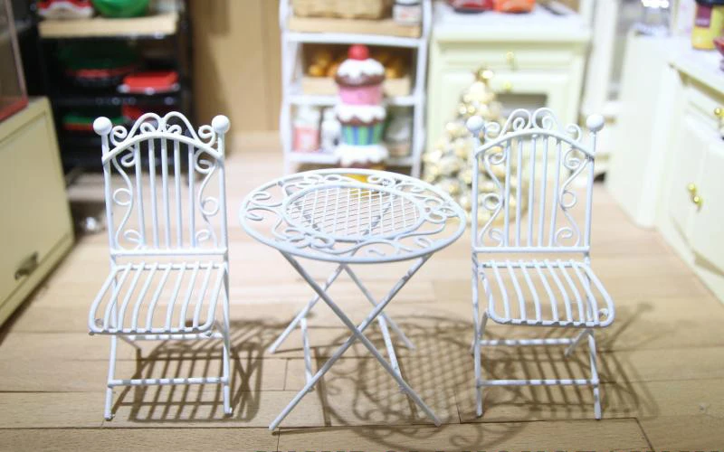 G10-X008 children baby gift Toy 1:12 Dollhouse mini Furniture Miniature rement accessories iron white table chair 3pcs/set
G10-X008 children baby gift Toy 1:12 Dollhouse mini Furniture Miniature rement accessories iron white table chair 3pcs/set