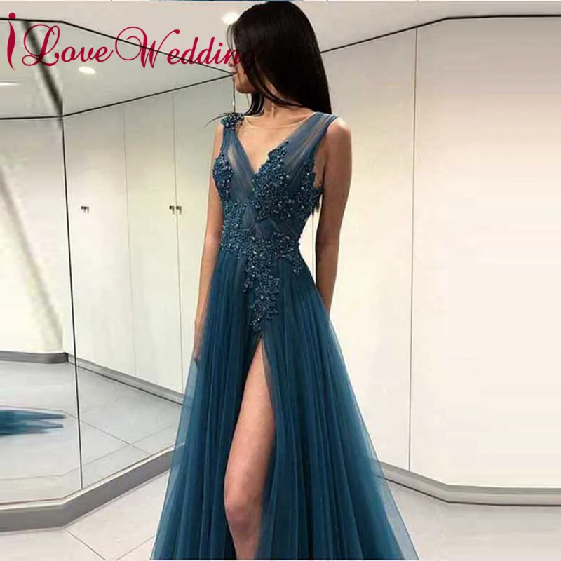 Evening Dresses Long Sexy V Neck Lace Applique Beaded Custom made A Line Open Back Evening Dress Abiye Gece Elbisesi
Evening Dresses Long Sexy V Neck Lace Applique Beaded Custom made A Line Open Back Evening Dress Abiye Gece Elbisesi