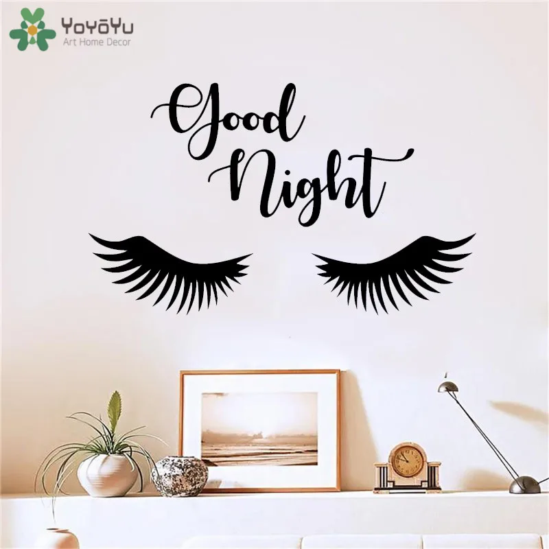 YOYOYU Wall Decal Good Night Eyelashes Sticker Vinyl Wall Decal For Beauty Salon Living Room Girls Room Decoration QQ33
YOYOYU Wall Decal Good Night Eyelashes Sticker Vinyl Wall Decal For Beauty Salon Living Room Girls Room Decoration QQ33