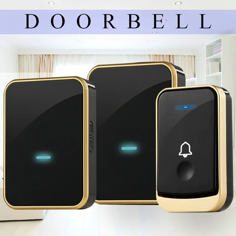 Wireless Doorbell Waterproof smart Door Bell 110V-220V 1 button 1 2 receiver self generation no Need battery cordless Doorbell
Wireless Doorbell Waterproof smart Door Bell 110V-220V 1 button 1 2 receiver self generation no Need battery cordless Doorbell