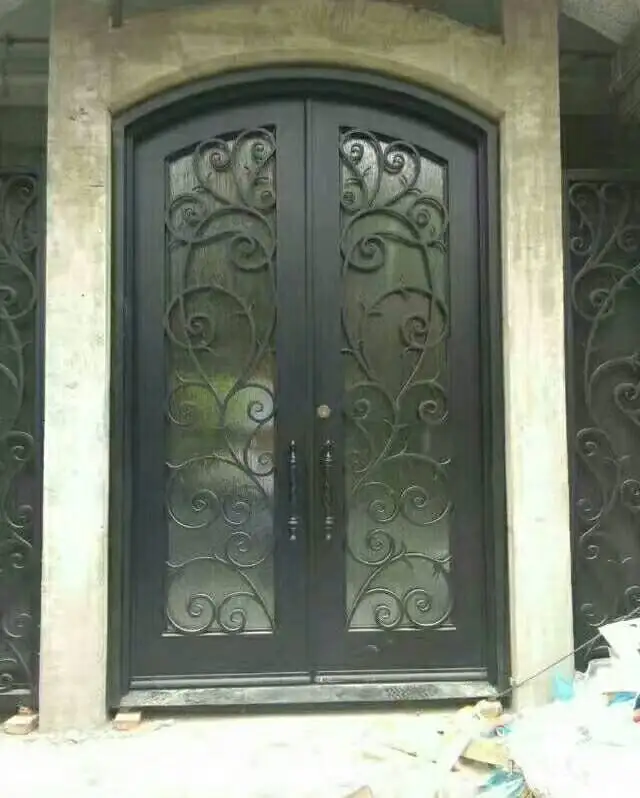 entry doors external door with top transom beautiful wrought iron doors