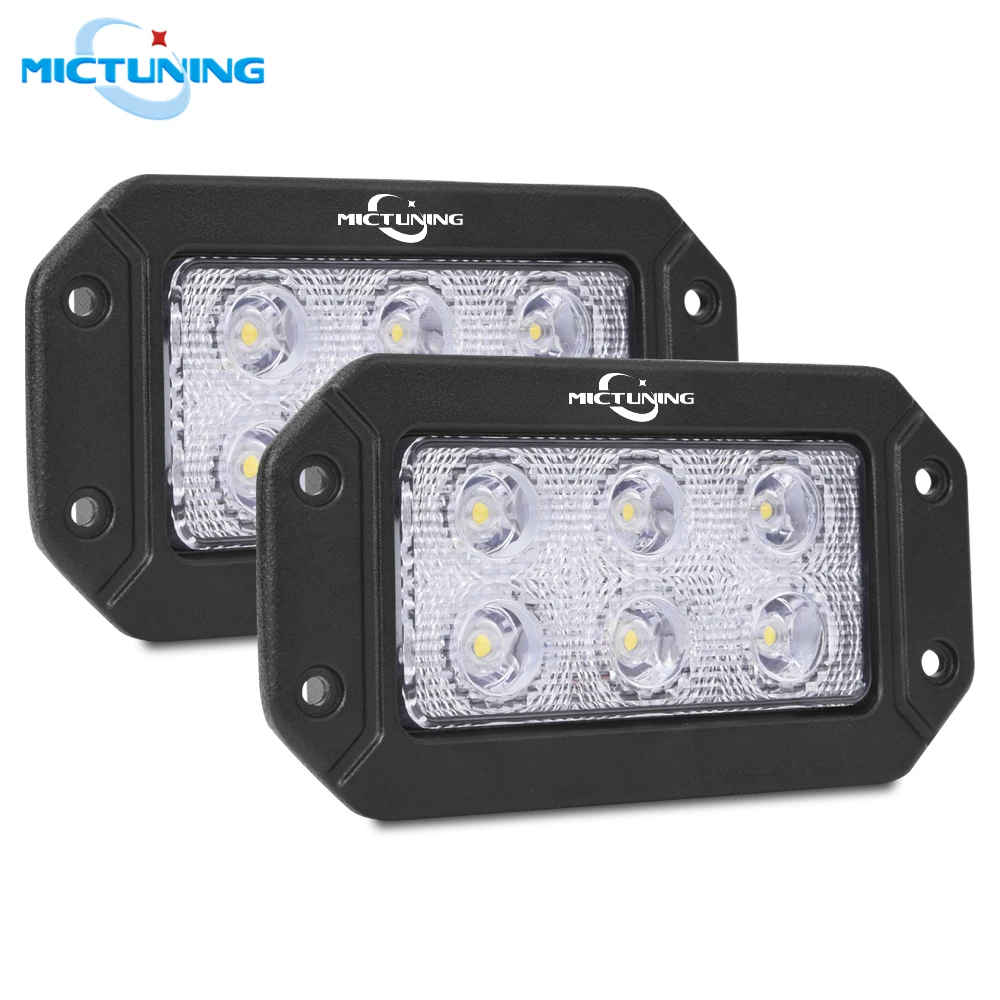 MICTUNING 6.2'' 18W Flush Mount LED Work Light Pods For Jeep SUV UTV Flood Light Bar Front Bumper Grill Rear Backup Offroad Lamp
MICTUNING 6.2'' 18W Flush Mount LED Work Light Pods For Jeep SUV UTV Flood Light Bar Front Bumper Grill Rear Backup Offroad Lamp