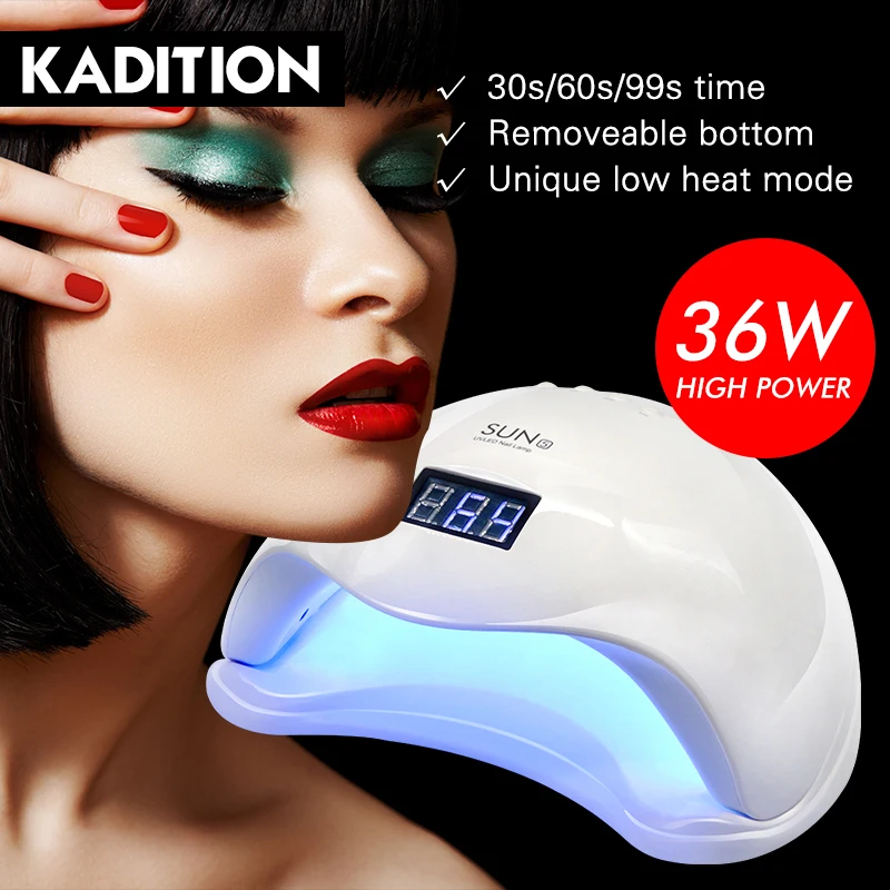 KADITION 48 Вт SUN5 Сушилка для ногтей УФ-светодиодный лампы Профессиональный сушки