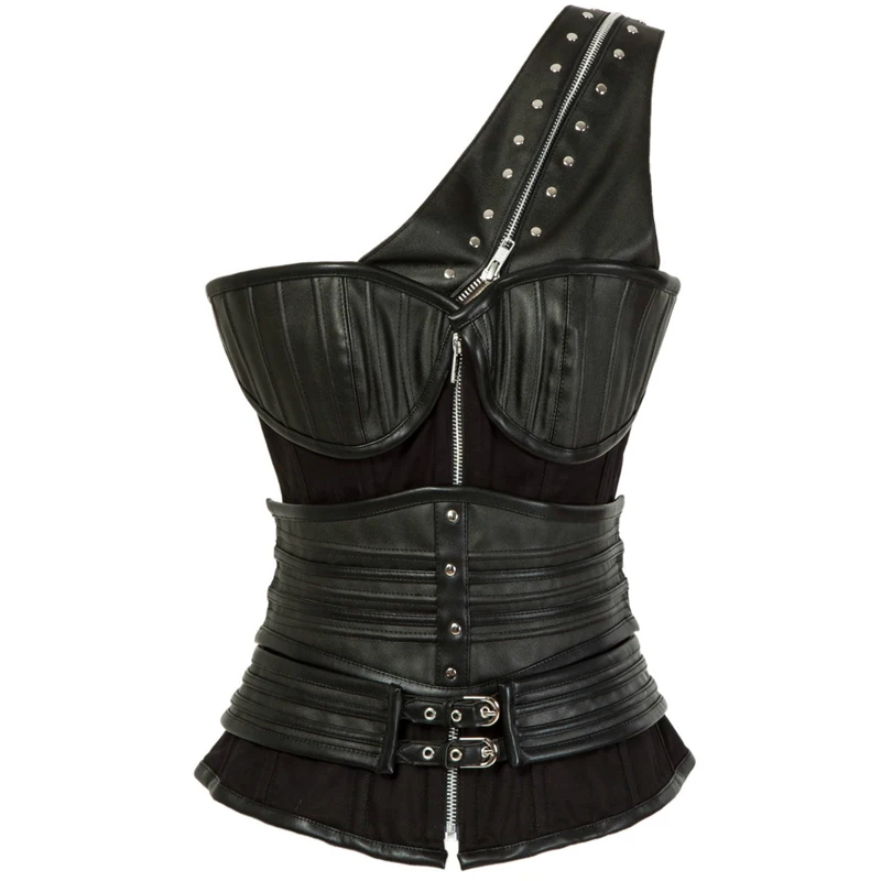 Steampunk Gothic Clothing Women Black Leather Sexy Plus Size Overbust Steel Boned Corset Waist slimming Corsets And Bustiers
Steampunk Gothic Clothing Women Black Leather Sexy Plus Size Overbust Steel Boned Corset Waist slimming Corsets And Bustiers
