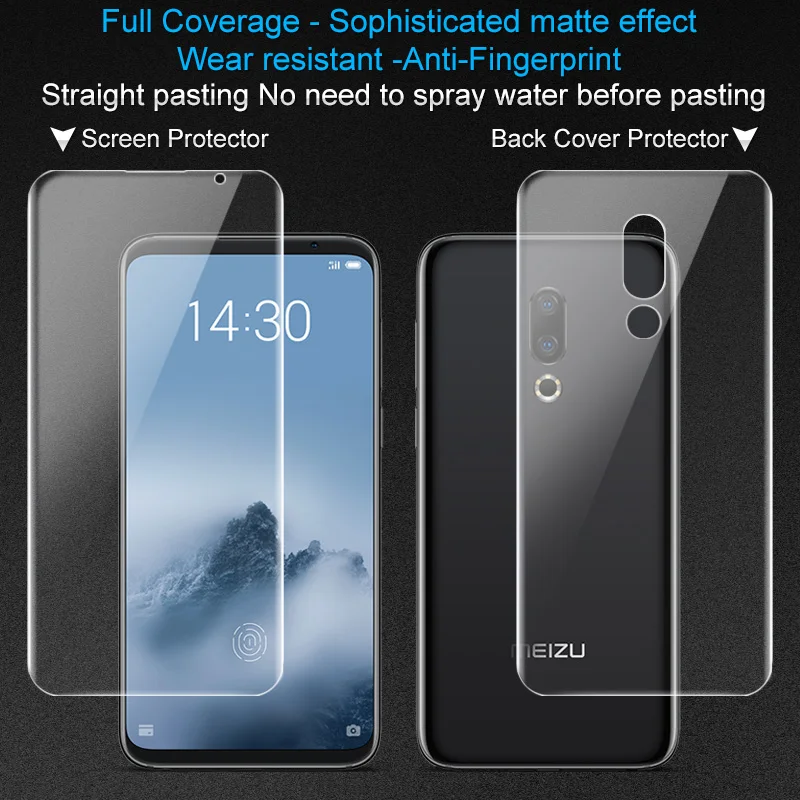 IMAK гидрогель матовый игры пленка для Meizu 16th/16th плюс Экран протектор спереди и