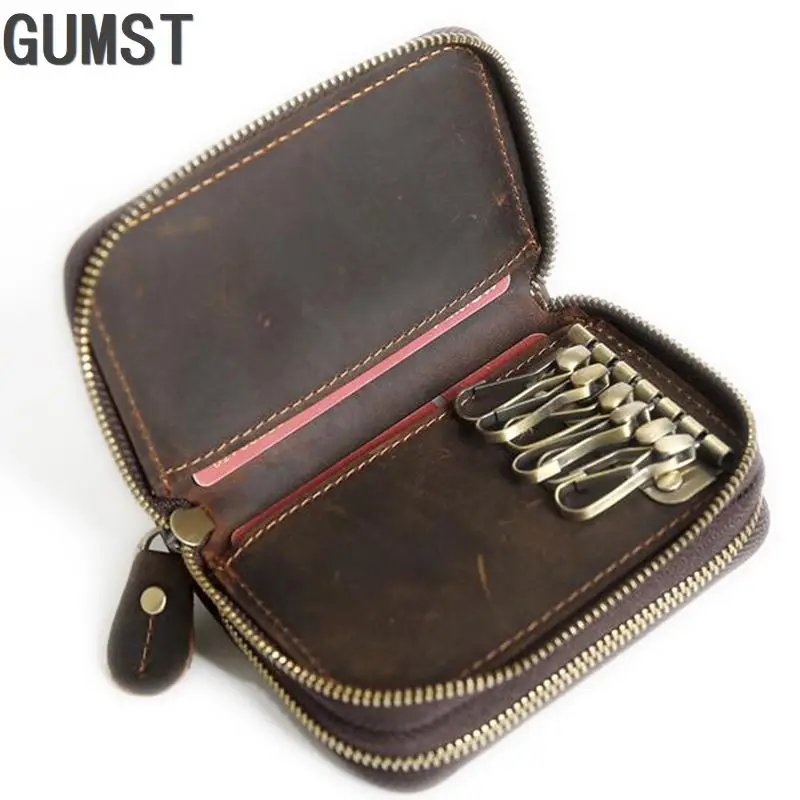 Кошелек для ключей от домохозяйки GUMST из натуральной кожи умный чехол