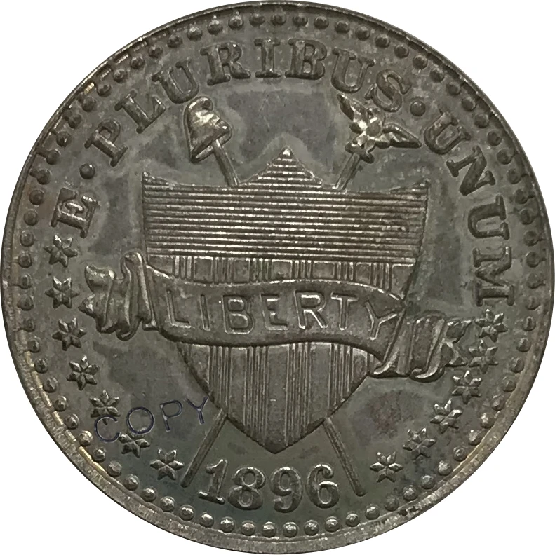 1896 United States 5C Five Cents Dollar Cupronickel Plated Silver Collectibles Copy Coin
1896 United States 5C Five Cents Dollar Cupronickel Plated Silver Collectibles Copy Coin