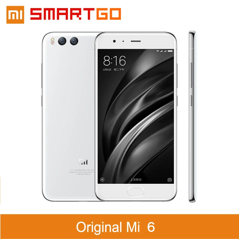 Оригинальный Xiaomi Mi6 мобильный телефон 6 ГБ Оперативная память 64 Встроенная Snapdragon
