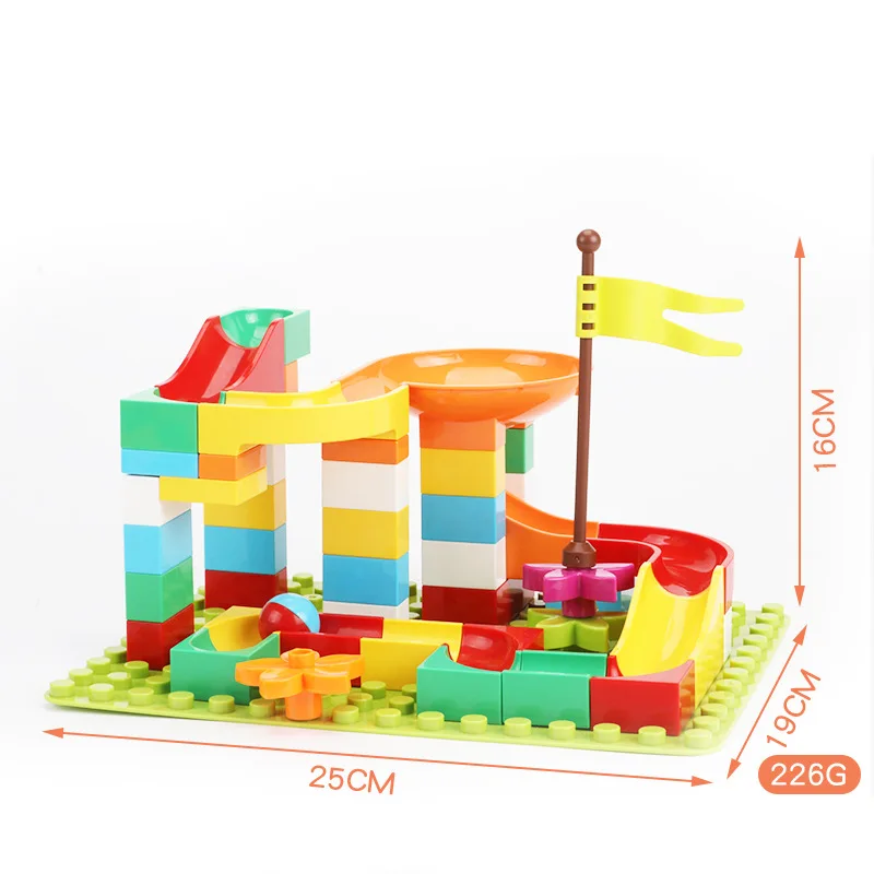 76-224PCS High quality slide Building Blocks Marble Race Run happy ball Compatible with Duploed Block Big Size Brick
76-224PCS High quality slide Building Blocks Marble Race Run happy ball Compatible with Duploed Block Big Size Brick