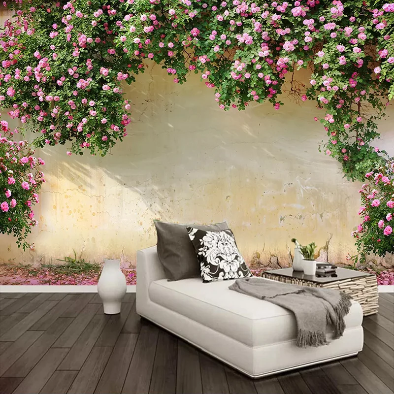 Custom Photo Wall Paper Painting 3D Pink Flower Vine Backdrop Wall Murals Wallpaper For Living Room Kitchen Wall Home Decoration
Custom Photo Wall Paper Painting 3D Pink Flower Vine Backdrop Wall Murals Wallpaper For Living Room Kitchen Wall Home Decoration