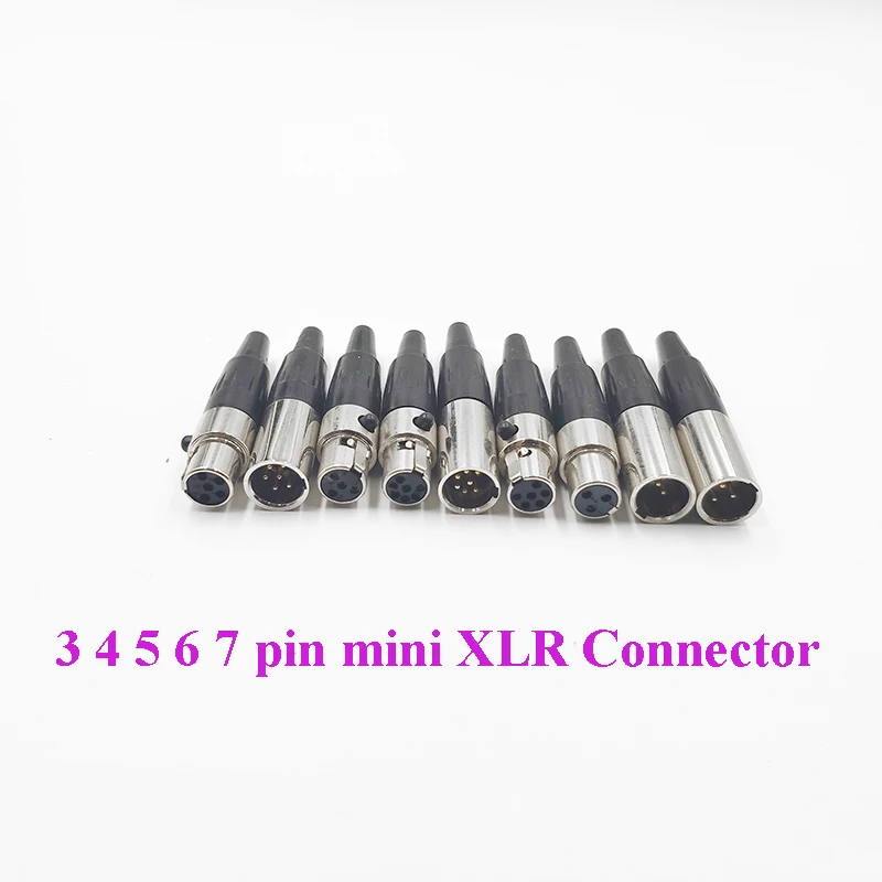3/4/5/6/7 Pin Mini XLR Microphone Audio Connectors Cannon Mic Microphone Mini XLR Male Female Plug Small XLR Audio Connector
3/4/5/6/7 Pin Mini XLR Microphone Audio Connectors Cannon Mic Microphone Mini XLR Male Female Plug Small XLR Audio Connector