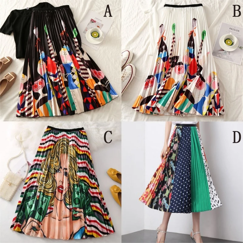 2019 Fashion New Women Cartoon Print Elastic Waist Pleated Skirt High Waist Personality Skirt Beauty Lady Outside Skirt
2019 Fashion New Women Cartoon Print Elastic Waist Pleated Skirt High Waist Personality Skirt Beauty Lady Outside Skirt