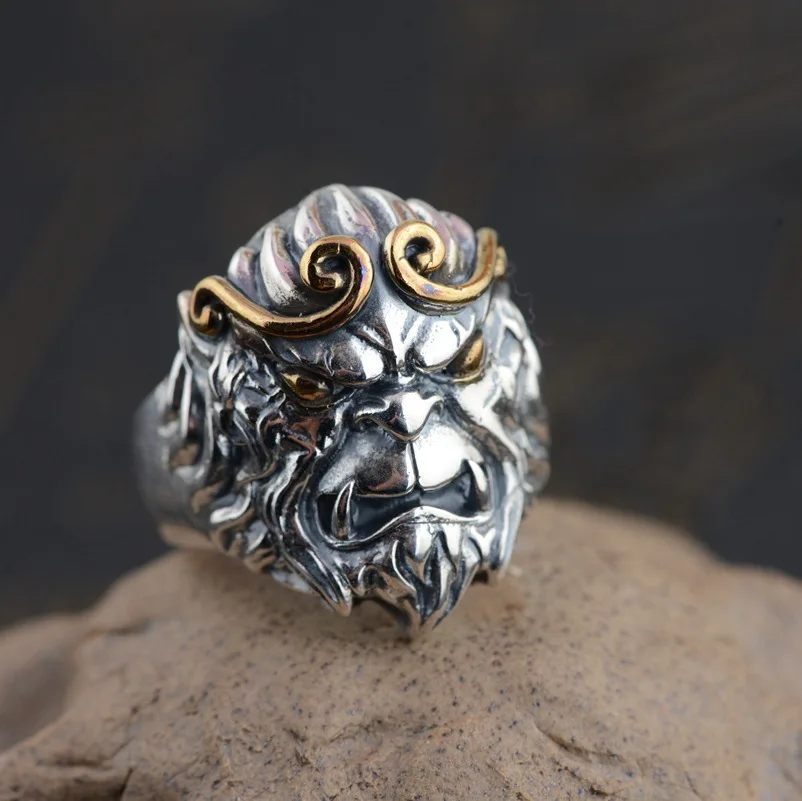 Great Sage Equalling Heaven Ring For Men Retro Personality 925 Sterling Silver Ring Jewelry Exaggerated Personality Styles
Great Sage Equalling Heaven Ring For Men Retro Personality 925 Sterling Silver Ring Jewelry Exaggerated Personality Styles