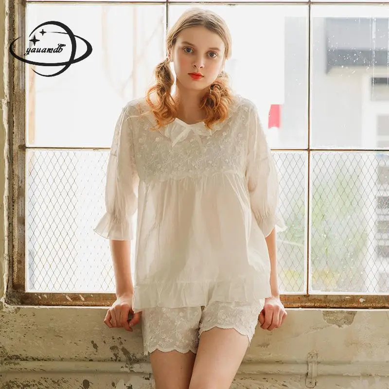 Yauamdb Women Pajama Sets 2018 Summer Cotton Size M-l Female Sleepwear Solid Clothing Round Neck 2pcs Ladies Sexy Clothes Ly72
Yauamdb Women Pajama Sets 2018 Summer Cotton Size M-l Female Sleepwear Solid Clothing Round Neck 2pcs Ladies Sexy Clothes Ly72