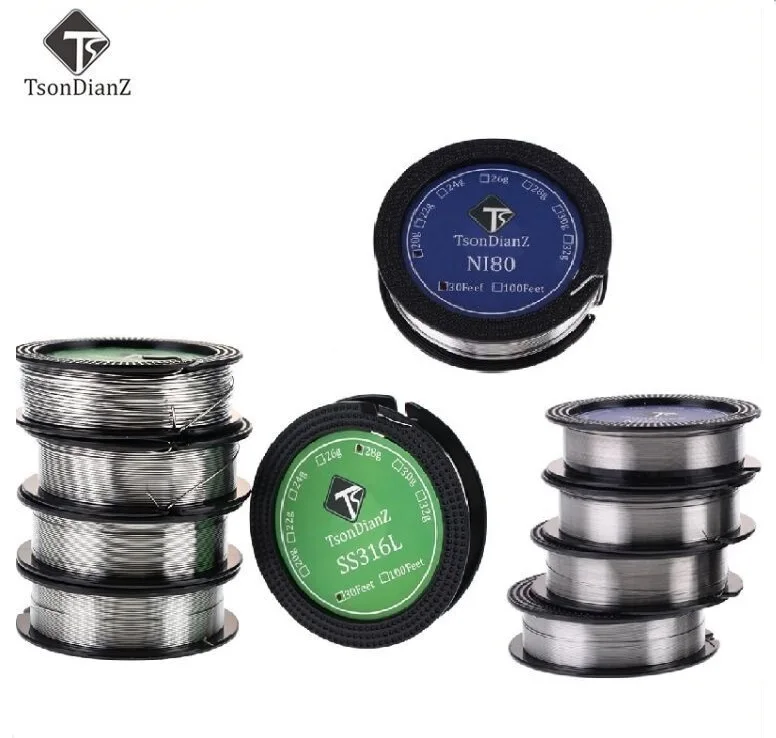 Провод нагревательный Tsondianz SS316L Ni80 для электронных сигарет, провод нагревательный для RDA RTA атомайзера, 10 м/рулон, 32ga 30ga 28ga 26ga 24ga 22ga 20ga
Провод нагревательный Tsondianz SS316L Ni80 для электронных сигарет, провод нагревательный для RDA RTA атомайзера, 10 м/рулон, 32ga 30ga 28ga 26ga 24ga 22ga 20ga