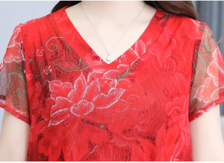 Plus size summer dress women elegant V-neck short-sleeved flower print office dress ladies loose loog irregular midi dress L-5XL
Plus size summer dress women elegant V-neck short-sleeved flower print office dress ladies loose loog irregular midi dress L-5XL