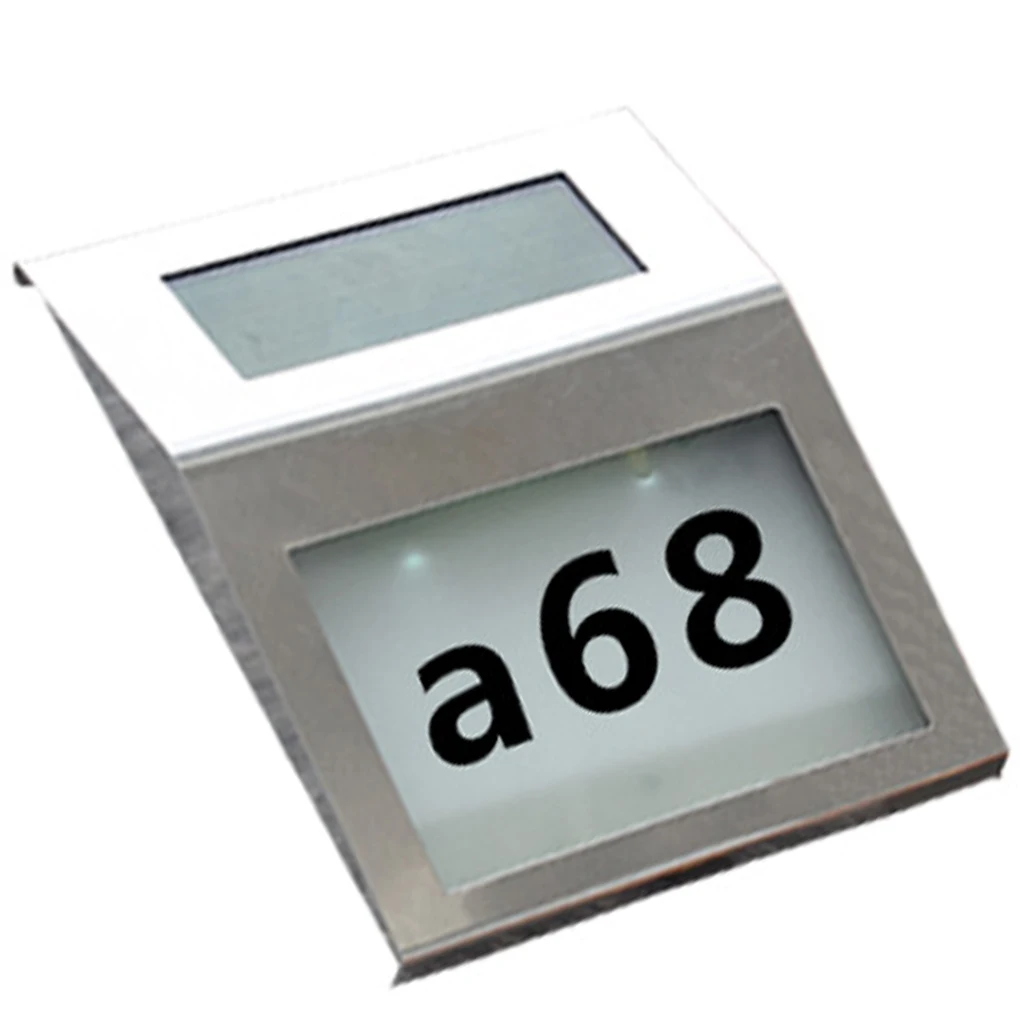 2 LED Solar Stainless Steel Address Sign House Number Light Alphanumeric Illumination Street Decoration Solar Powered Wall Lamp
2 LED Solar Stainless Steel Address Sign House Number Light Alphanumeric Illumination Street Decoration Solar Powered Wall Lamp