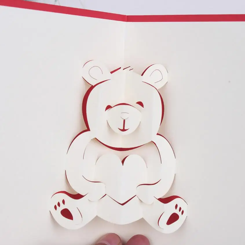 10pcs 3D Creative Cute Animal Bear Handmade Kirigami Origami Wedding Party Invitation Cards Greeding Birthday Postcard
10pcs 3D Creative Cute Animal Bear Handmade Kirigami Origami Wedding Party Invitation Cards Greeding Birthday Postcard