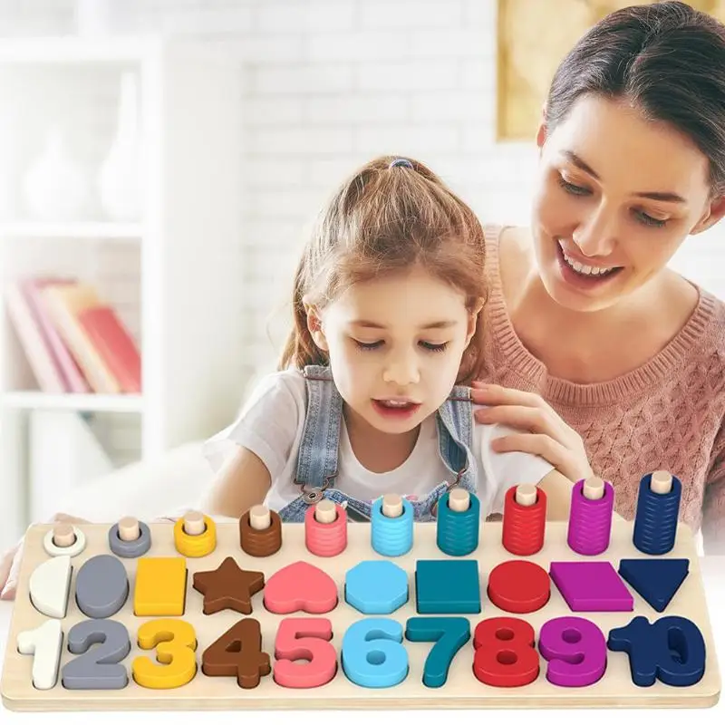 Baby Kids Wooden Math Toy Digital Shape Triple-in-one Logarithmic Board Wooden Paired Cognitive Board Baby Jigsaw Math Toys
Baby Kids Wooden Math Toy Digital Shape Triple-in-one Logarithmic Board Wooden Paired Cognitive Board Baby Jigsaw Math Toys