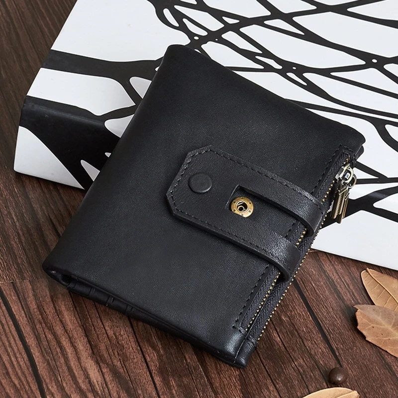 2019 new leather men's wallet with double zipper fastener casual fashion business style men's short wallet
2019 new leather men's wallet with double zipper fastener casual fashion business style men's short wallet