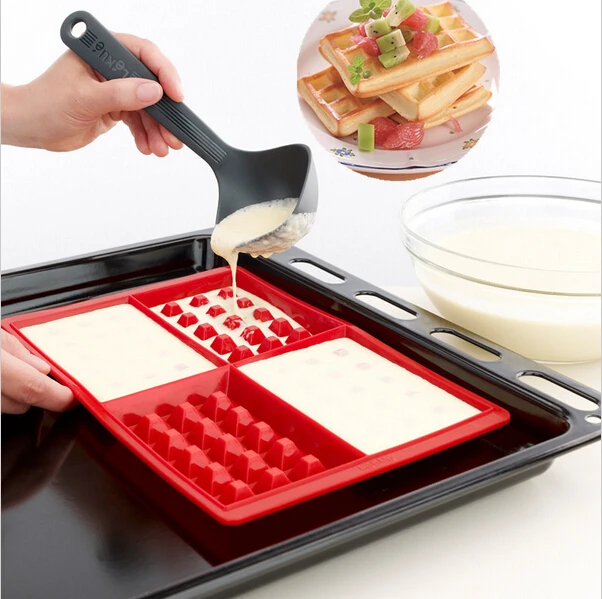 ANGRLY Sale 4-Cavity Waffles Cake Chocolate Pan Silicone Mold Baking Mould Kitchen silicone mold kitchen accessories tarte
ANGRLY Sale 4-Cavity Waffles Cake Chocolate Pan Silicone Mold Baking Mould Kitchen silicone mold kitchen accessories tarte