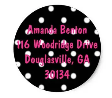1.5inch polkadots, Amanda Benton116 Woodridge DriveDoug... Classic Round Sticker
1.5inch polkadots, Amanda Benton116 Woodridge DriveDoug... Classic Round Sticker