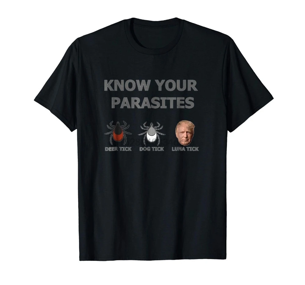 Фото Футболка с надписью Know Your paratites Анти Трамп забавная черная футболка S 3Xl высокое