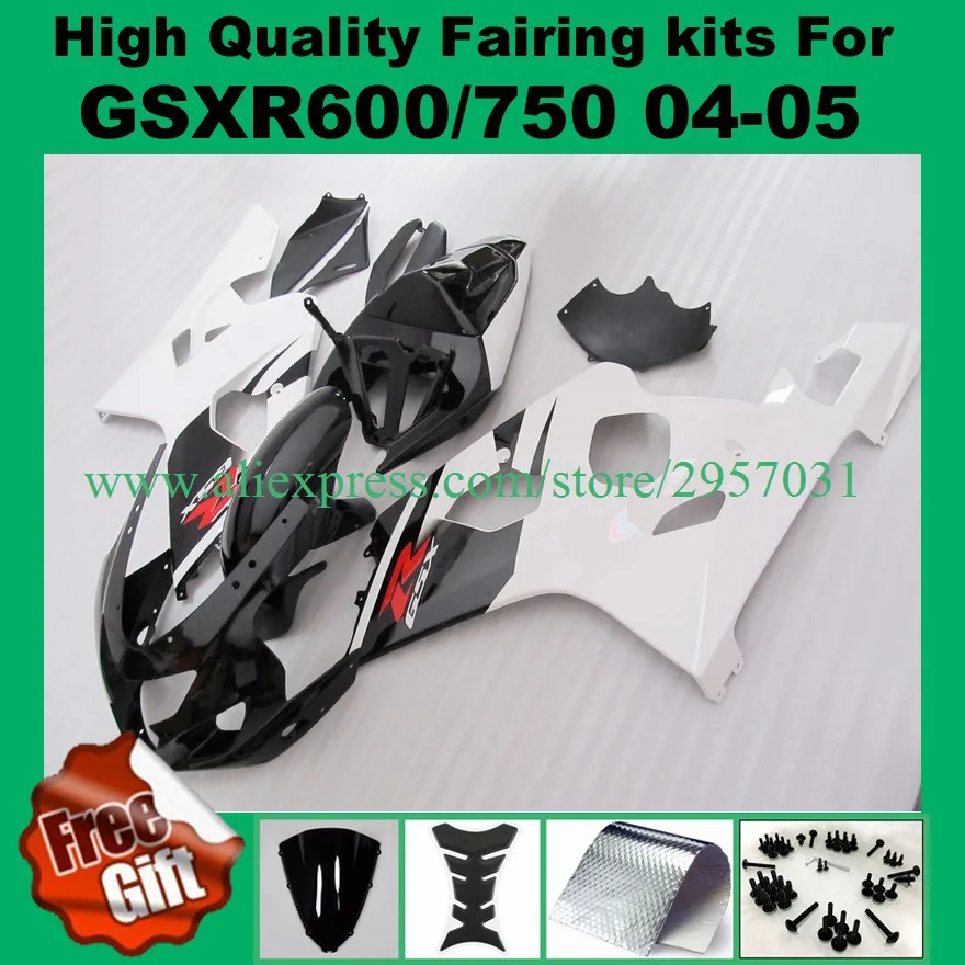 Injection Fairings for SUZUKI GSXR600 GSXR750 2004 2005 GSX-R600 GSX-R750 04 05 K4 K5 #W5B1-A fairing kits BLACK WHITE
Injection Fairings for SUZUKI GSXR600 GSXR750 2004 2005 GSX-R600 GSX-R750 04 05 K4 K5 #W5B1-A fairing kits BLACK WHITE