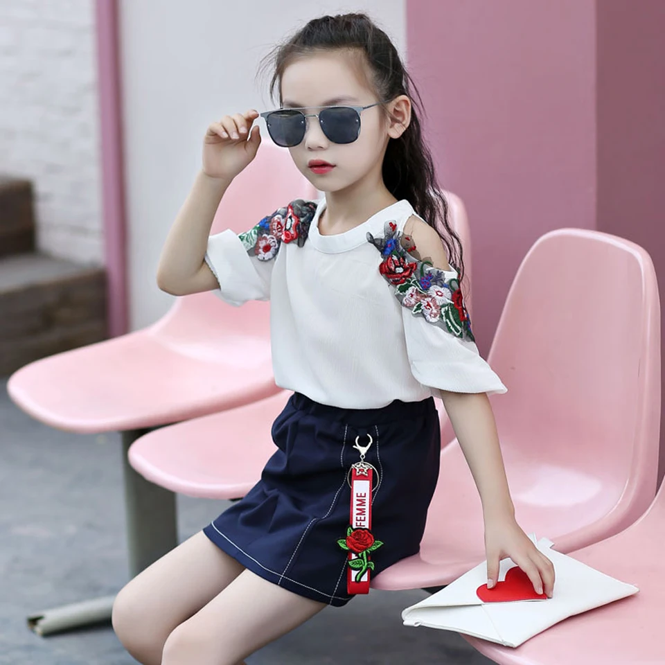 Children Clothing Set 2018 Summer Casual Chiffon Girls Clothes T-shirt Skirts Kids Suits
Children Clothing Set 2018 Summer Casual Chiffon Girls Clothes T-shirt Skirts Kids Suits