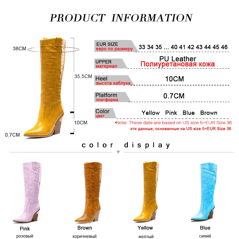 Coolcept Knee High Boots Women Brand New Plus Size 33-46 Winter Keep Warm Plush Shoes Western Cowgirl Thick High Heel Boots
Coolcept Knee High Boots Women Brand New Plus Size 33-46 Winter Keep Warm Plush Shoes Western Cowgirl Thick High Heel Boots