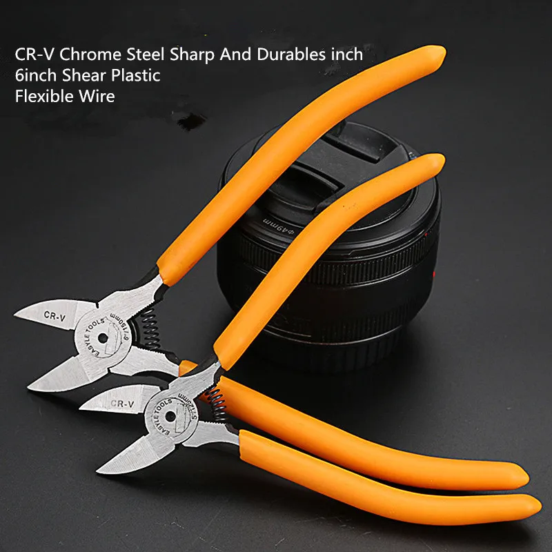 5/6 inch CR-V Plastic Nippers Jewelry Electrical Wire Cable Cutters Cutting Side Snips Hand Tools Electrician Pliers
5/6 inch CR-V Plastic Nippers Jewelry Electrical Wire Cable Cutters Cutting Side Snips Hand Tools Electrician Pliers