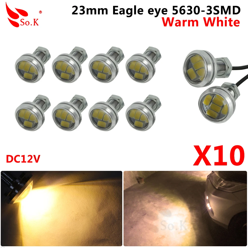 10pcs 23mm Eagle Eye 5630 3 SMD LED DRL Daytime Running Lights Car Parking Lights Waterproof Tail working Lights Auto Fog Lamps
10pcs 23mm Eagle Eye 5630 3 SMD LED DRL Daytime Running Lights Car Parking Lights Waterproof Tail working Lights Auto Fog Lamps