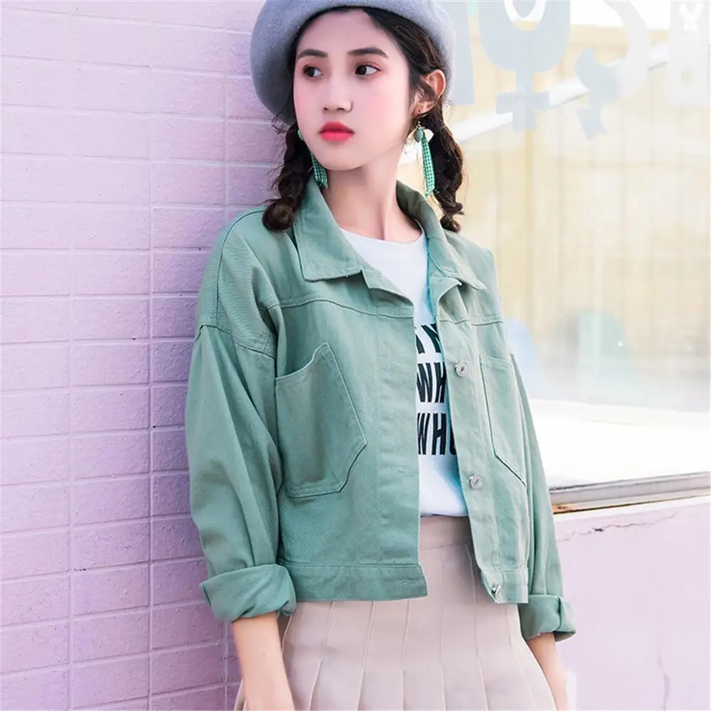 Candy Color Denim Jacket Women 2020 Summer Big Pocket Jeans Coat Casual Short Jacket for Sweet Girl Basic Coats Chaqueta Mujer
Candy Color Denim Jacket Women 2020 Summer Big Pocket Jeans Coat Casual Short Jacket for Sweet Girl Basic Coats Chaqueta Mujer