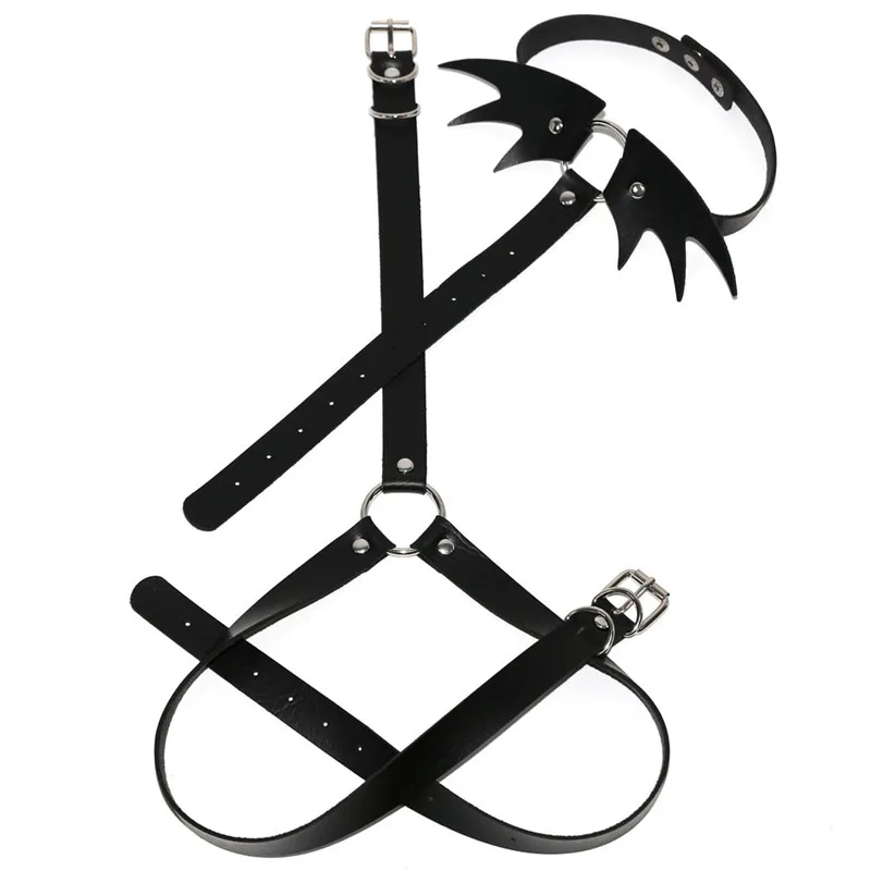 Trendy Punk Metal Rivet Body Harness Belts Winged Waist Bondage Garters Belts Night Party Club Sexy Lady Suspenders Belts
Trendy Punk Metal Rivet Body Harness Belts Winged Waist Bondage Garters Belts Night Party Club Sexy Lady Suspenders Belts