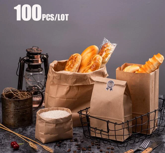 100Pcs/lot Environmental Kraft Paper Bags Food Gift Bags Sandwich Bread Bags Party Wedding Supplies Wrapping Gift Takeout Bags
100Pcs/lot Environmental Kraft Paper Bags Food Gift Bags Sandwich Bread Bags Party Wedding Supplies Wrapping Gift Takeout Bags