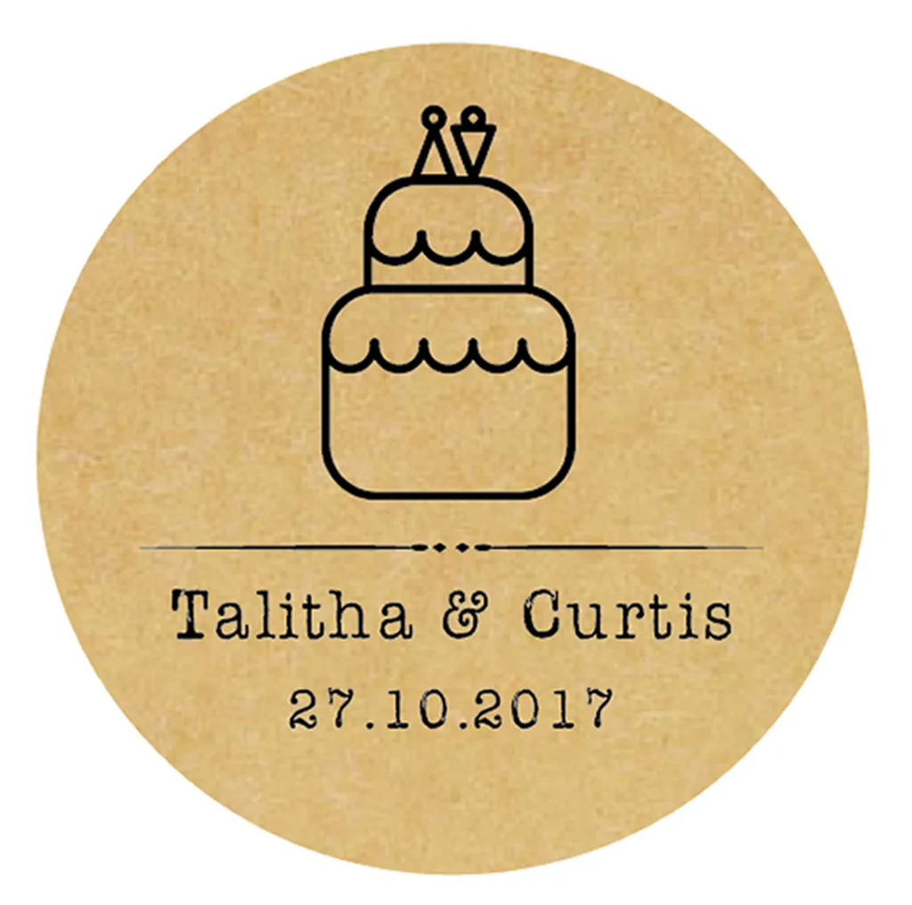 DouxArt 100 Pieces Custom Personalized, Wedding Stickers, 40mm Cake Wedding Favors Birthday Party Communion Box Label Seal P032
DouxArt 100 Pieces Custom Personalized, Wedding Stickers, 40mm Cake Wedding Favors Birthday Party Communion Box Label Seal P032