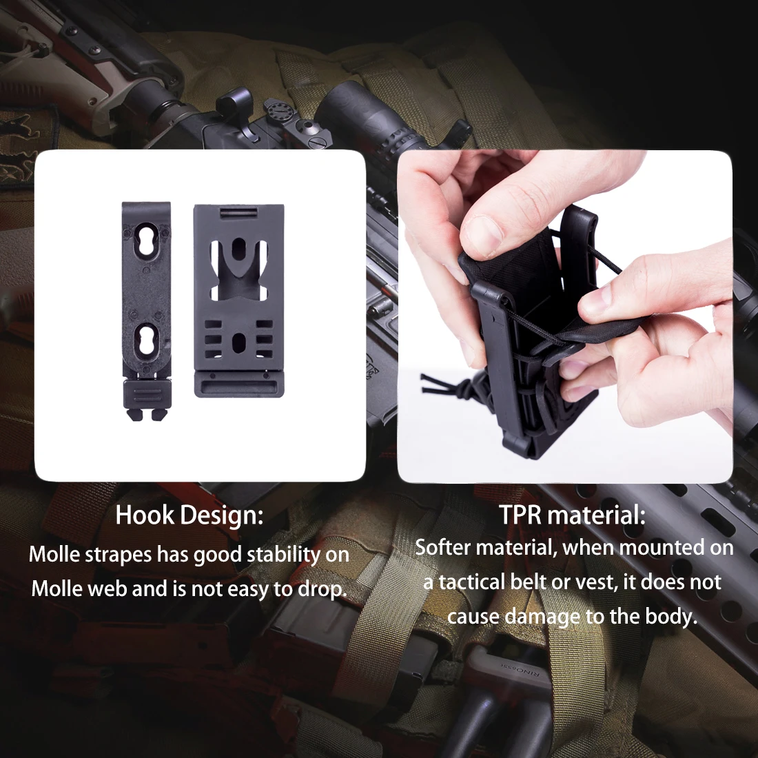 MODIKER 2/3pcs New Arrival WST Flexible TPR Scorpion Mag Pouch Fast Mag for 9mm Luger/.45 ACP Mag - Black Tan
MODIKER 2/3pcs New Arrival WST Flexible TPR Scorpion Mag Pouch Fast Mag for 9mm Luger/.45 ACP Mag - Black Tan