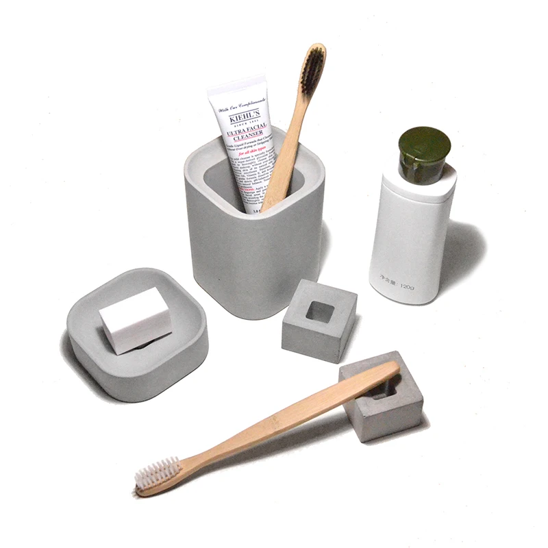 Concrete silicone molds Toothbrush concrete holder mold concrete soap holder molds DIY Bathroom concrete ware molds
Concrete silicone molds Toothbrush concrete holder mold concrete soap holder molds DIY Bathroom concrete ware molds
