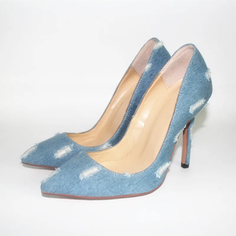 Abesire 2019 Women Pointed Toe Blue Denim Pumps Ladies High Heels Dress Party Shoes Woman Slip-on Cut-outs Spring/Summer Shoes
Abesire 2019 Women Pointed Toe Blue Denim Pumps Ladies High Heels Dress Party Shoes Woman Slip-on Cut-outs Spring/Summer Shoes