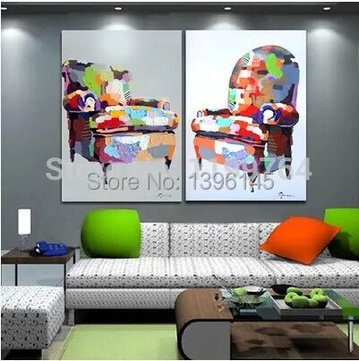 No Framed Hand Painted Home Decorative Oil Painting on Canvas for Home Decoration Abstract Chair Art Paints 2 Panels
No Framed Hand Painted Home Decorative Oil Painting on Canvas for Home Decoration Abstract Chair Art Paints 2 Panels