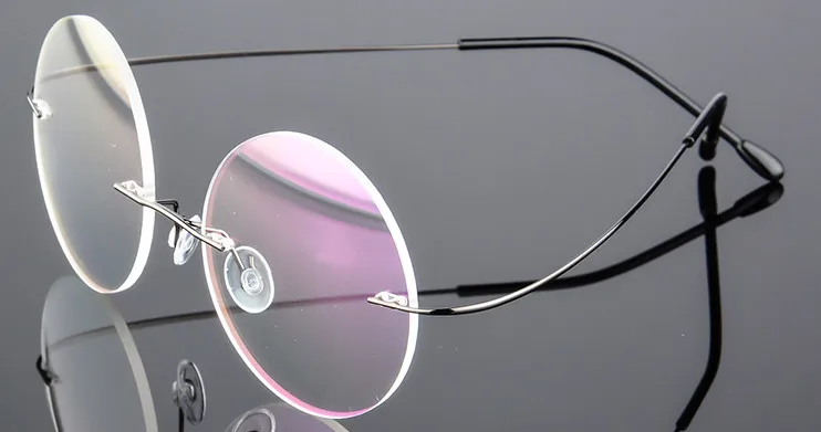 Модные женские очки Eyesilove из титанового сплава без оправы для близорукости