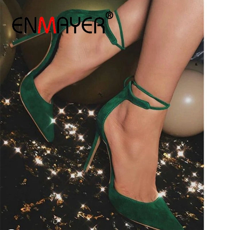ENMAYER Flock Thin Heels Pointed Toe Pointed Toe High Heels Shoes Woman Pumps Sapato Feminino Size34-43 ZYL2601
ENMAYER Flock Thin Heels Pointed Toe Pointed Toe High Heels Shoes Woman Pumps Sapato Feminino Size34-43 ZYL2601