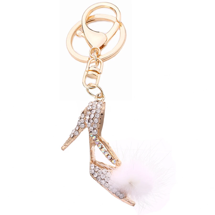 Charm Crystal High-Heeled Shoes Pendant Keyring Fur Ball pompom Keychain For Car Bag Buckle Key Holder Chains Jewelry Gift R126
Charm Crystal High-Heeled Shoes Pendant Keyring Fur Ball pompom Keychain For Car Bag Buckle Key Holder Chains Jewelry Gift R126