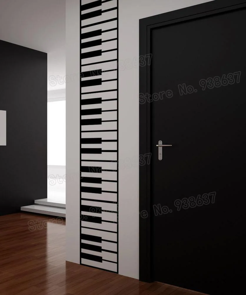 

Креативная виниловая наклейка на стену, наклейка с пианино-ключами, домашний декор, гостиная, съемная художественная наклейка, s, настенная бумага, самоклеящаяся бумага ZB511