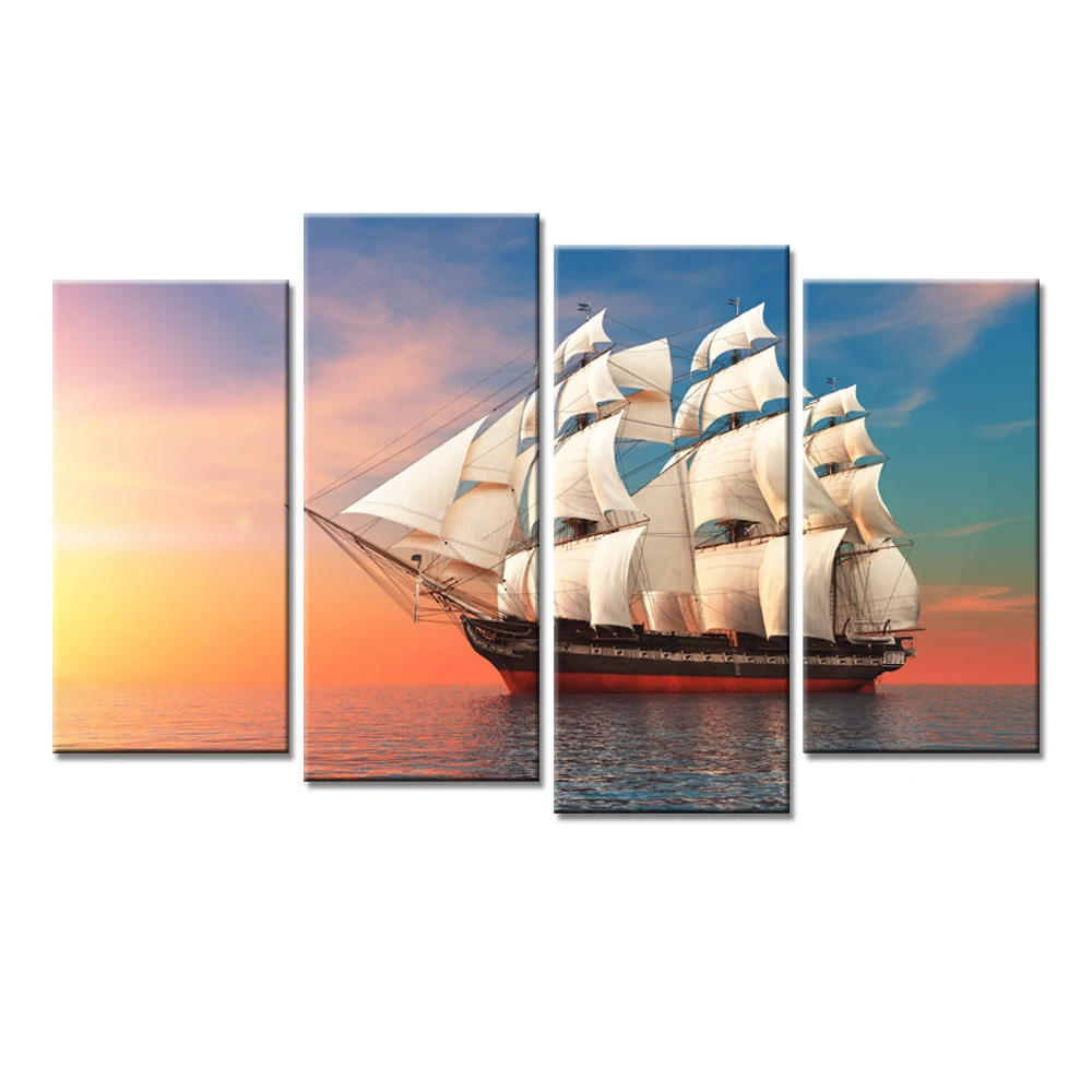 4 Panels Canvas Prints The Sailing Colorful Sunshine Wall Decorative Painting Modern Home Decoration Unframed
4 Panels Canvas Prints The Sailing Colorful Sunshine Wall Decorative Painting Modern Home Decoration Unframed